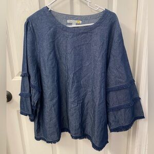 C&C California Blue Denim Blouse